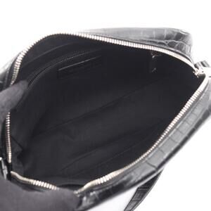 Saint Laurent shoulder Paris black embossed camping bag leather camera